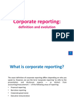 Corporate Reporting:: Definition and Evolution