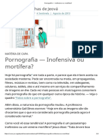 Pornografia - Inofensiva Ou Mortífera