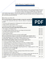 A Screening Test For Obsessive-Compulsive Disorder