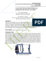 Design and Analysis of Electro Hydraulic Thruster Brake For Lifting Machine