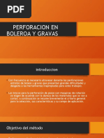 Perforacion en Boleos y Gravas