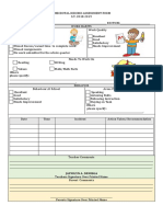 Anecdotal Record Assestment Form