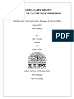 Michael Shaps Winery Case Analysis