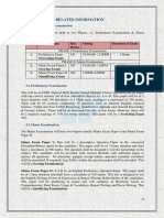 Examination Related Information: 5.1 Structure of The Examination