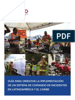 Guía para Orientar La Implementación de Un Sistema de Comando de Incidentes en Latinoamérica y El Caribe