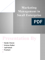 Marketing Management in Small Enterprise