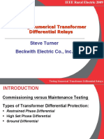 Steve Turner Beckwith Electric Co., Inc.: Testing Numerical Transformer Differential Relays