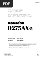 Komatsu D275AX-5 Dozer Bulldozer Service Repair Manual SN 20001 and Up PDF