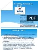 Industrial Training Seminar On BSNL: Submitted By