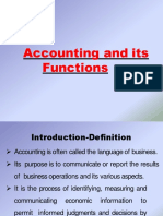 Accounting and Its Functions