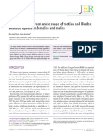 Relationship Between Ankle Range of Motion and Biodex Balance System in Females and Males