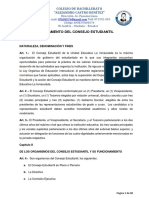 Reglamento Del Consejo Estudiantil Alejandro Castro