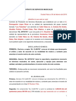 Formato de Contrato para Bandas