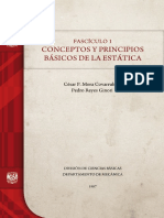 Conceptos y Principios Básicos de La Estática. Fasciculo 1