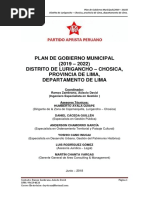 Plan Partido Aprista Peruano