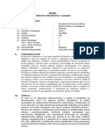 Silabo Derecho Urbanistico y Agrario