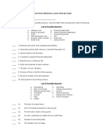 Accounting Bridging Class Special Exam