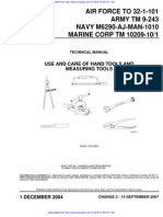 Air Force To 32-1-101 Army TM 9 243 Navy m6290 Aj Man 1010 Marine Corp TM 10209 101 Technical Manual Use and Care of Hand Tools and Measuring Tools 14