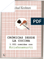 Cronicas Desde La Cocina 1001 Comidas Con Krishnamurti Michael-Krohnen