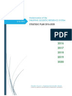 STRATEGIC PLAN 2016-2020: Modernization of The Philippine Geodetic Reference System