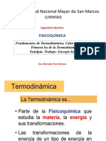 Semana 4 5 Termodinamica Ley Cero 1ra Ley de La Termodinamica Entalpia Trabajo Energia Interna