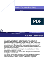 Introduction To Engineering Study: Aiub Dr. M. Tanseer Ali Intro - Eng - Study Lec 1 /1