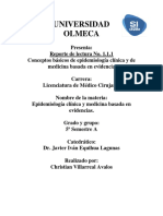 Conceptos Básicos de Epidemiología Clínica y de Medicina Basada en Evidencia