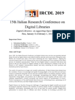 IRCDL2019 CFP Extended Deadline