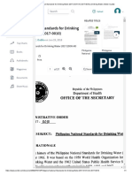Philippine National Standards For Drinking Water 2017 (DOH AO 2017-0010) - Drinking Water - Water Quality