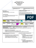 Re Lesson Plan Pre-Primary/ Primary