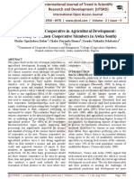 Role of Women Cooperative in Agricultural Development: (A Study of Women Cooperative Members in Awka South)