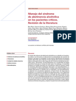 Manejo Del Síndrome de Abstinencia Alcohólica