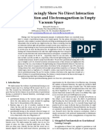 Findings Convincingly Show No Direct Interaction Between Gravitation and Electromagnetism in Empty Vacuum Space Edward H. Dowdye, Jr.