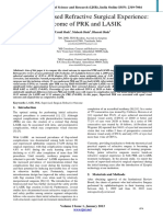 Initial Supervised Refractive Surgical Experience Outcome of PRK and LASIK