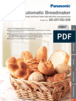 Panasonic SD 257 Bread Maker User Manual