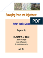 Surveying Errors and Adjustment