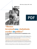 Ciudadanía Escolar Sin Política. Isabelino Siede