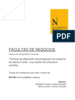 R. S. Tecnicas de Elaboracion Del Presupuesto de Capital