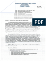 Signed Memo - Dodea Career Cluster and Career Pathway Model