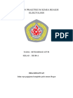 Laporan Praktikum Kimia Reaksi Elektolisis