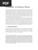 Chapter B Probability Via Measure Theory: 1 Measurable Spaces