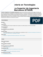 Grado en Ingeniería en Tecnologías Industriales (ETSEIB)