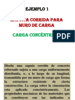 Ejemplo 1 Zapata Corrida para Muro de Carga PDF