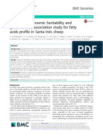 Estimates of Genomic Heritability and Genome-Wide Association Study For Fatty Acids Profile in Santa Inês Sheep