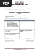 Supplemental Research Guides and Worksheet NO. 1