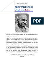 Worksheet Mahatma Gandhi