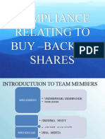 Compliance of Buy Back of Shares