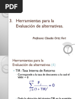 3.2 Evaluación de Alternativas (TIR)