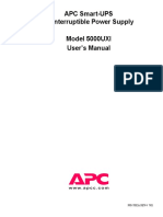 APC Smart-UPS Uninterruptible Power Supply Model 5000UXI User's Manual