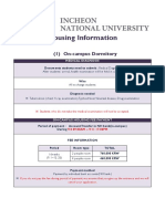 Housing Information: (1) On-Campus Dormitory